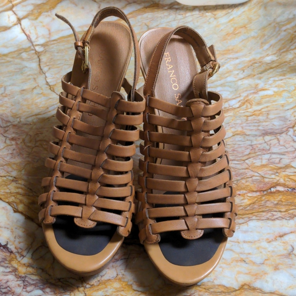 FRANCO SARTO Strappy Heels Sandals Shoes - size 8M